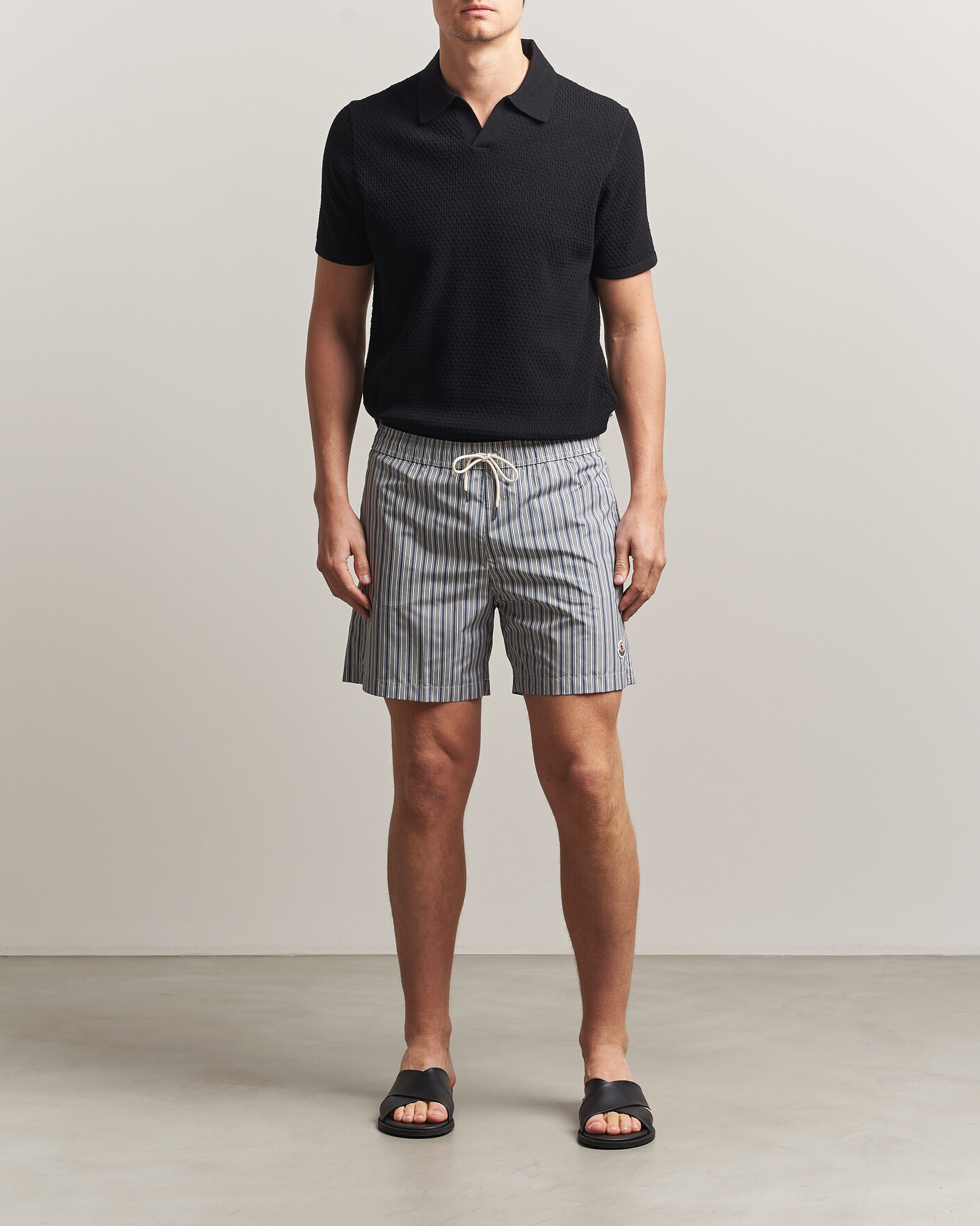 Men | Swimwear | Moncler | Nylon Swim Shorts Blue Stripe
