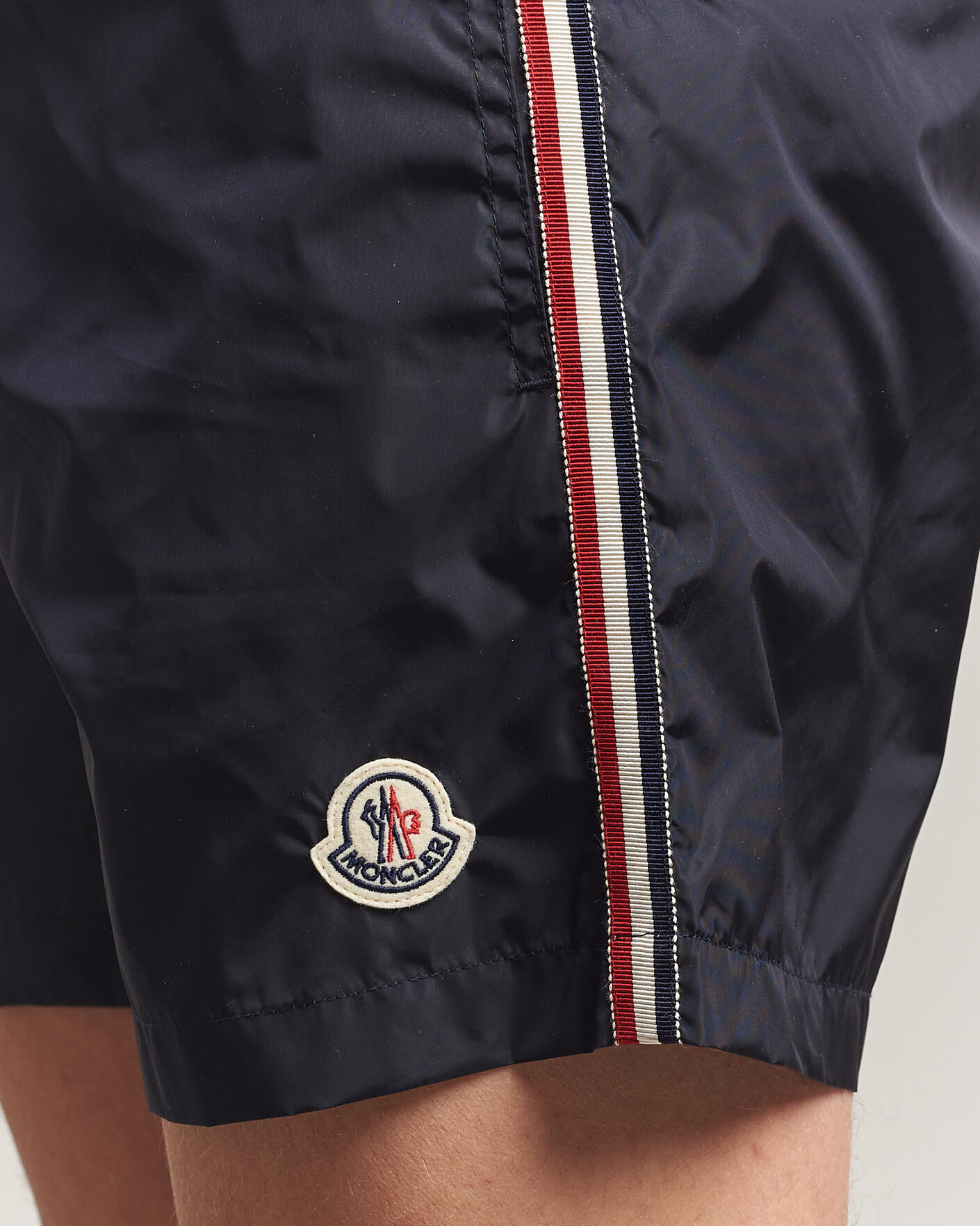 Moncler Contrast Band Swim Shorts Navy at CareOfCarl.com