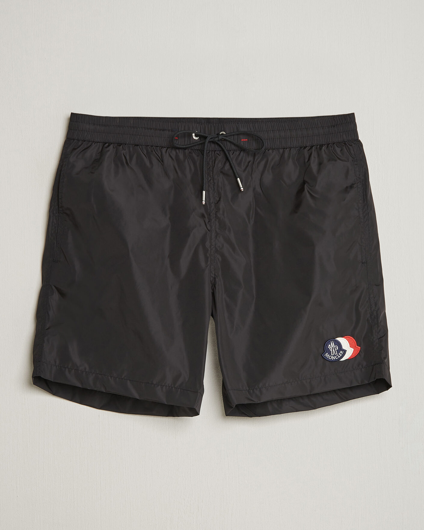 Moncler Tricolore Logo Swim Shorts Black at CareOfCarl.com