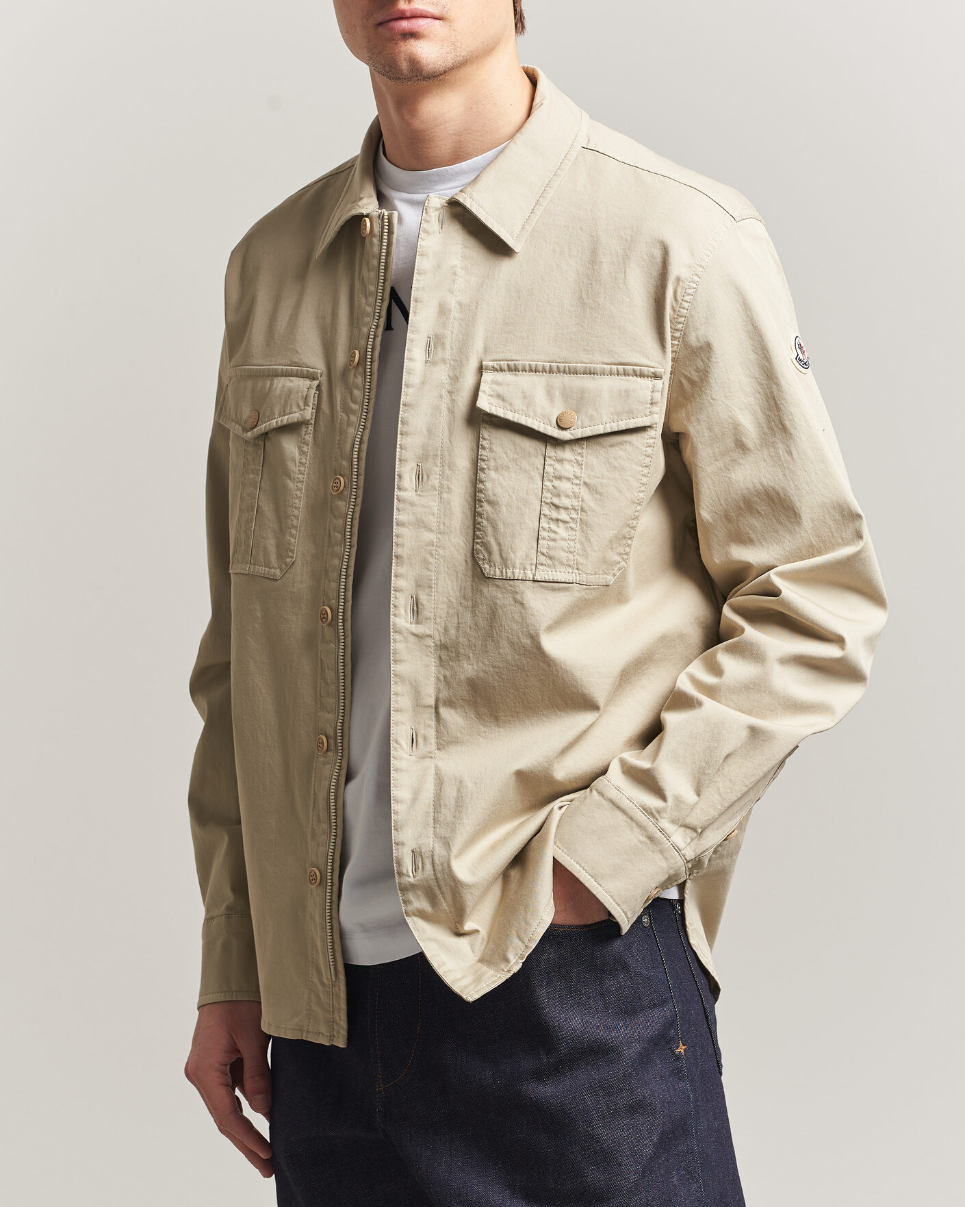 Men | Shirts | Moncler | Double Pocket Overshirt Beige