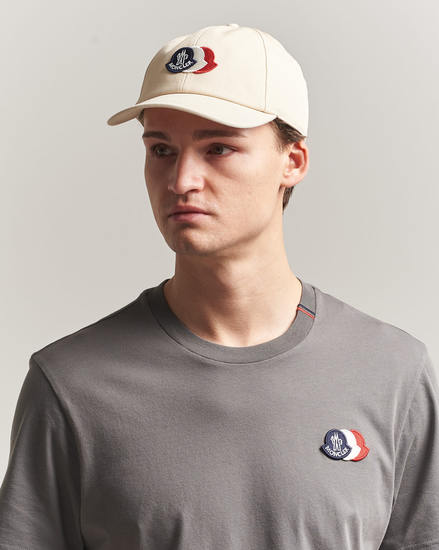Men | Hats & Caps | Moncler | Tricolore Logo Cap Light Beige