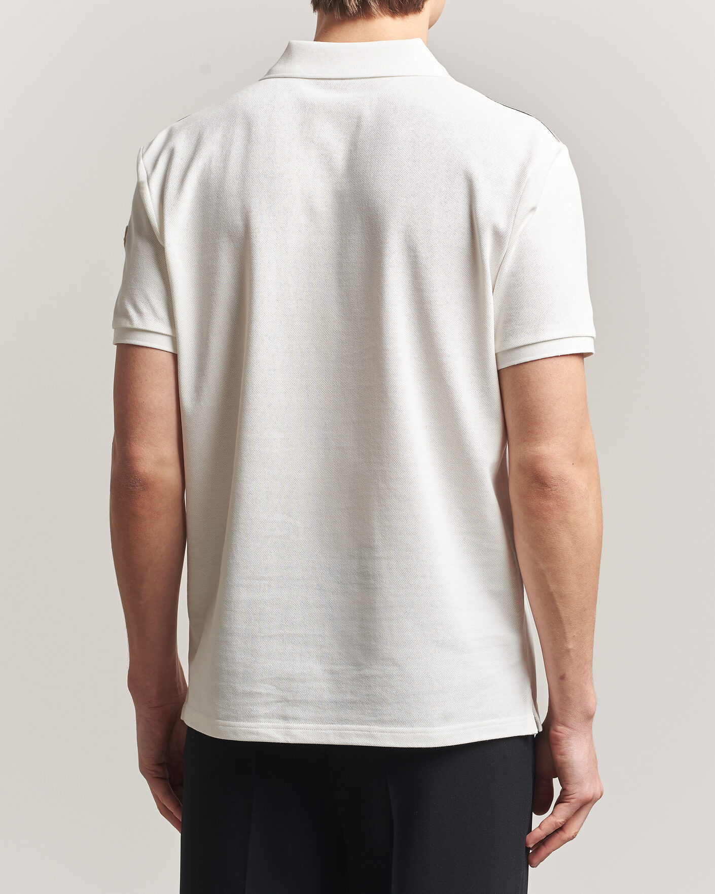 Men | Polo Shirts | Moncler | Tricolore Shoulder Polo White