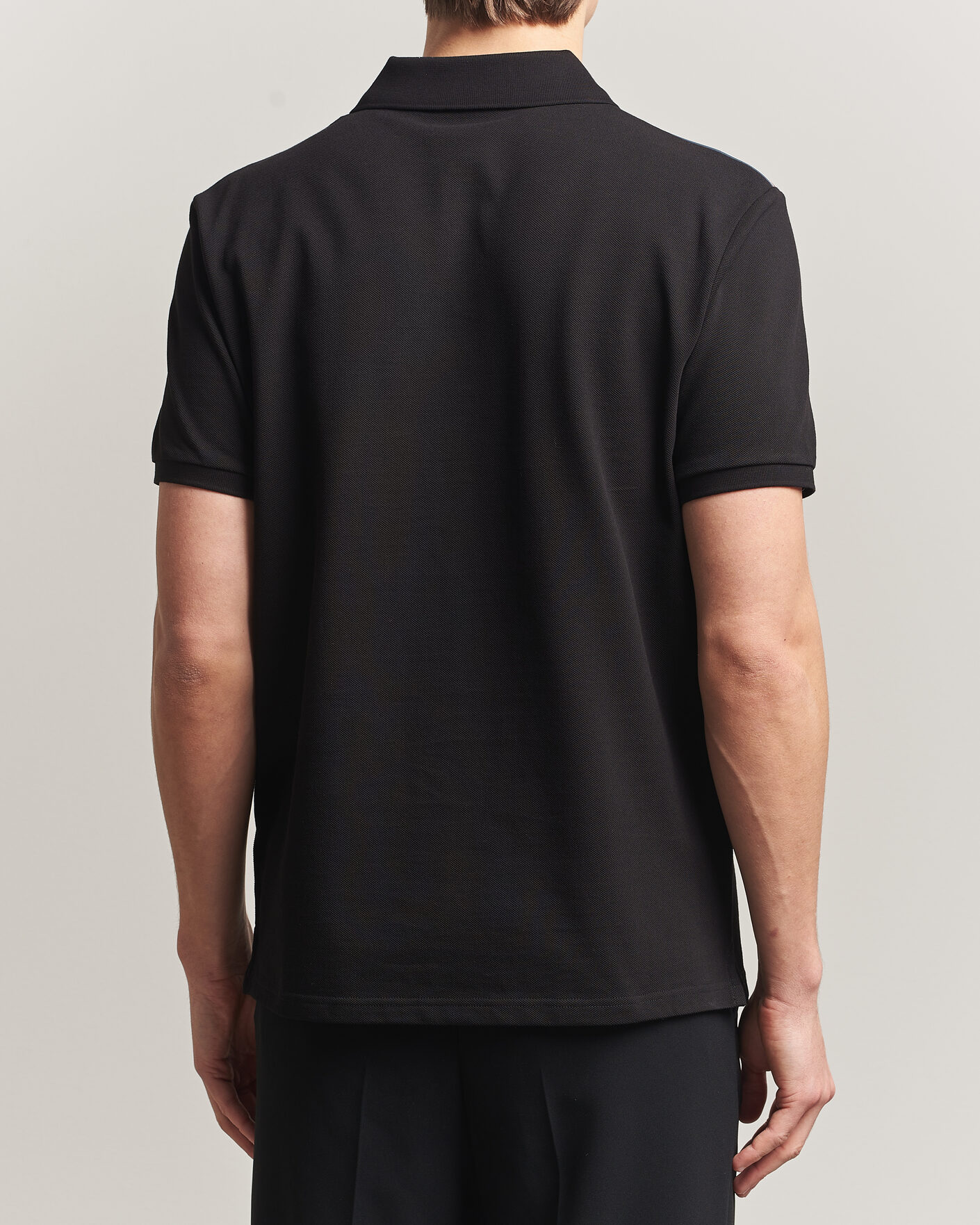 Men | Polo Shirts | Moncler | Tricolore Shoulder Polo Black