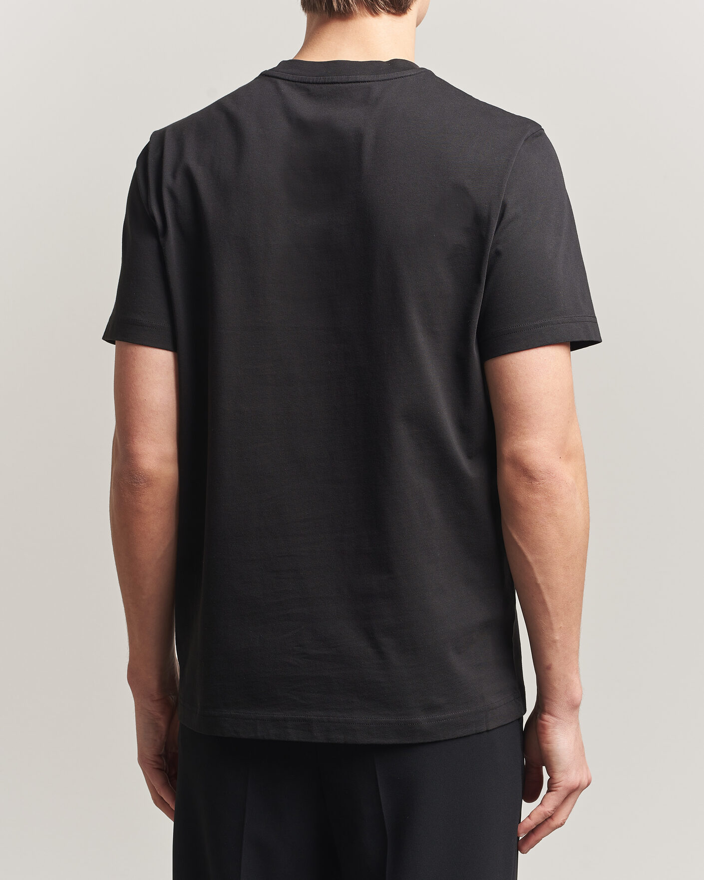 Men | T-Shirts | Moncler | Flock Print Logo T-Shirt Black