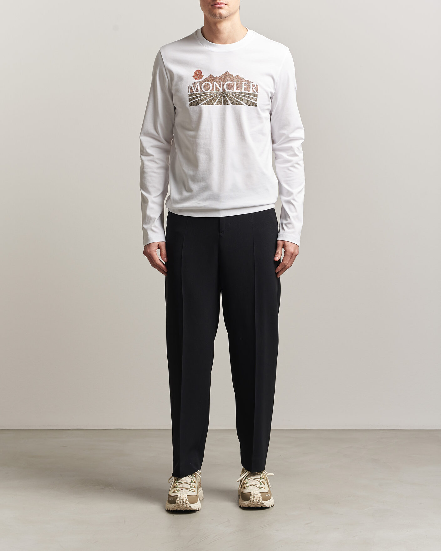 Moncler Graphic Long Sleeve T-Shirt White at CareOfCarl.com