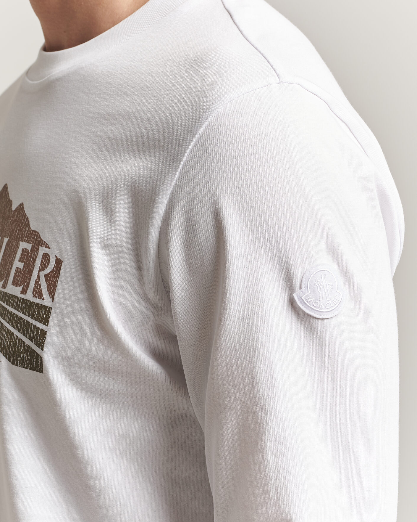 Moncler Graphic Long Sleeve T-Shirt White at CareOfCarl.com