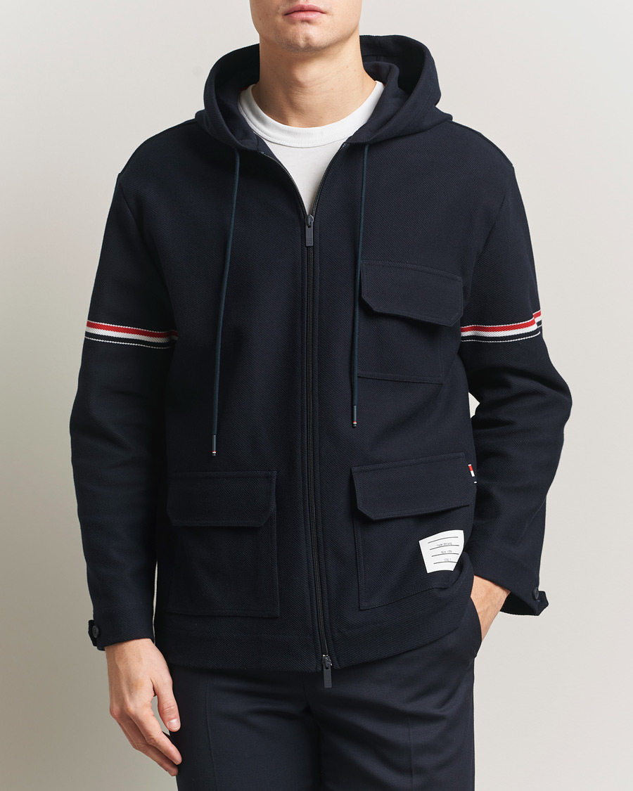 Men | Coats & Jackets | Thom Browne | Tech Twill Field Jacket Navy