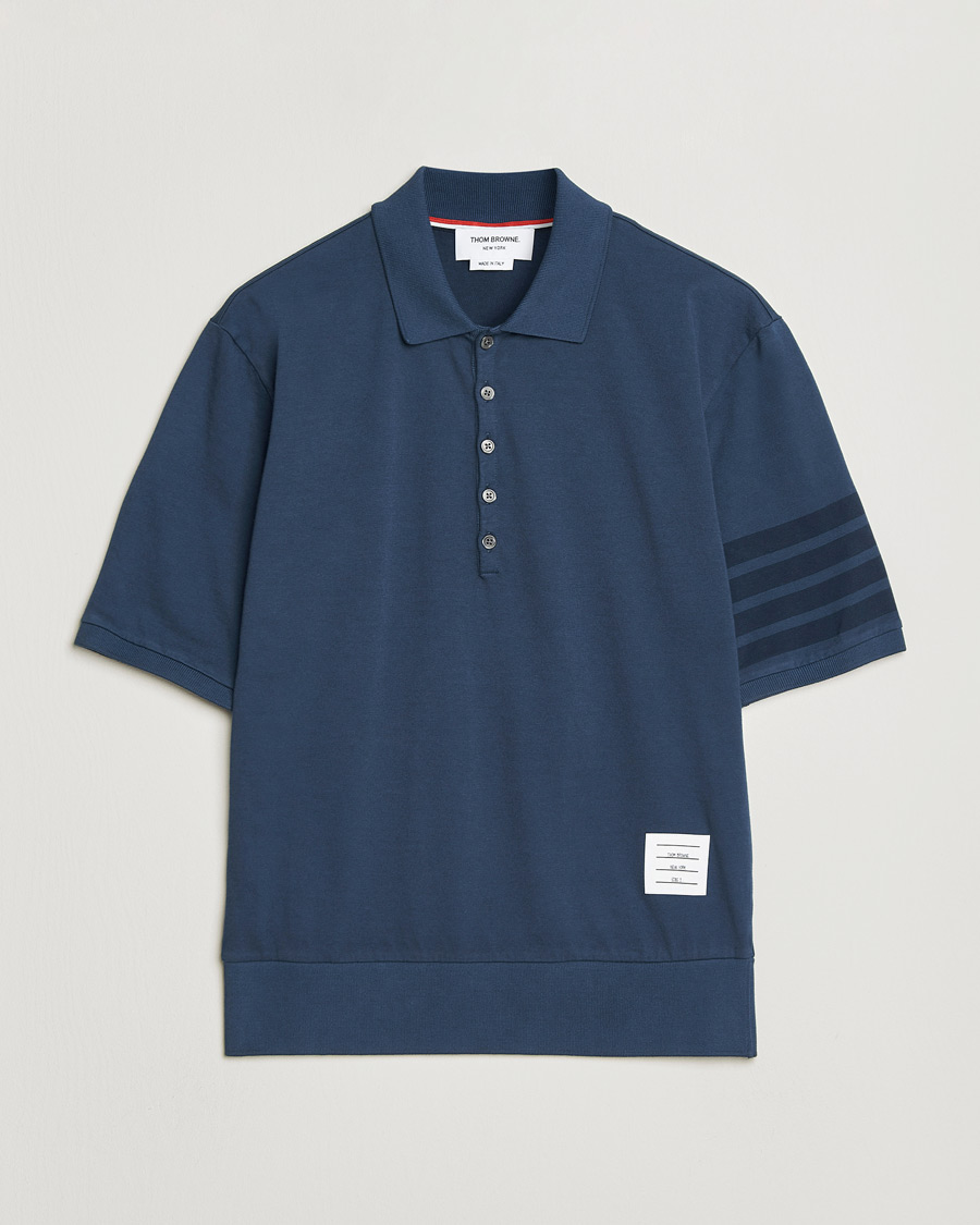 THOM BROWNE ネイビー ポロシャツ Men's T-shirts and Polos | Thom Browne