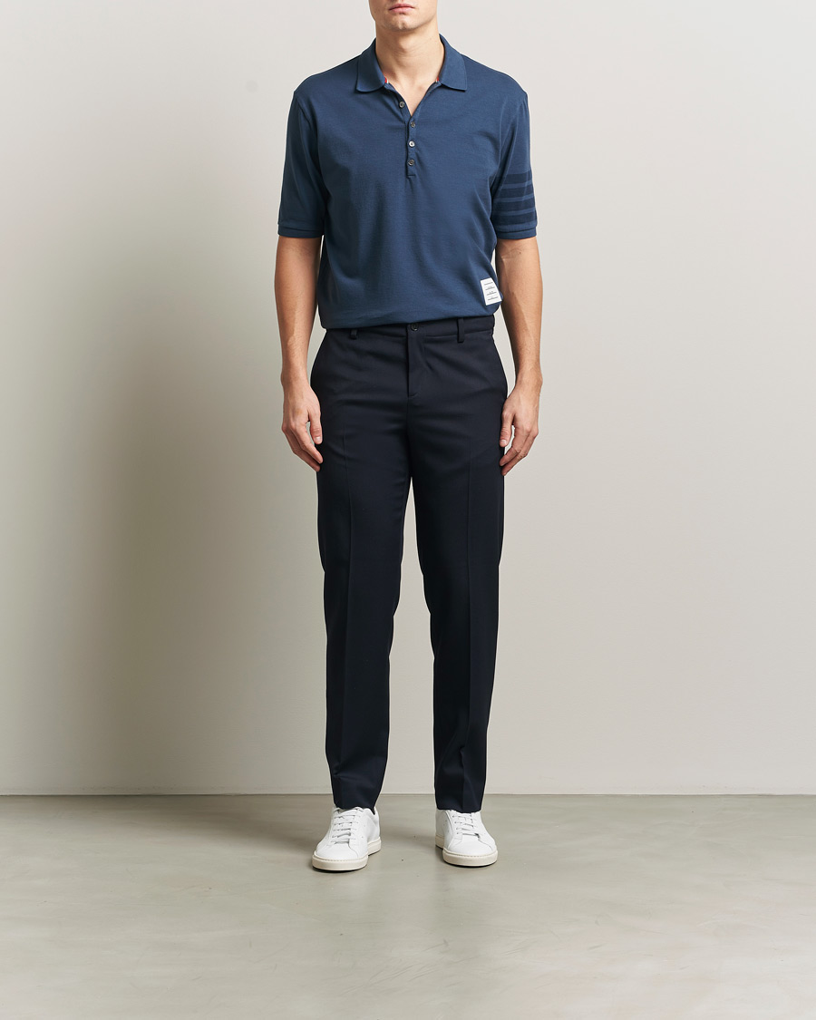 Thom Browne Overdyed 4 Bar Polo Navy at CareOfCarl.com