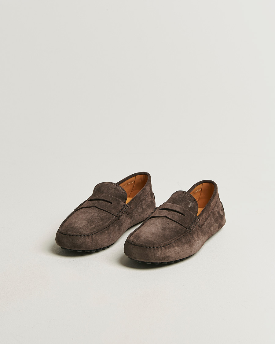 Men | Moccasins | Tod's | Gommino Carshoe Dark Brown Suede