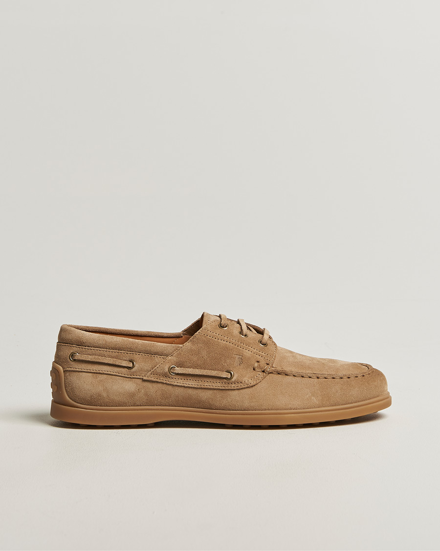 Men | Boat Shoes | Tod's | Gomma Leggera Boat Shoe Chestnut Suede