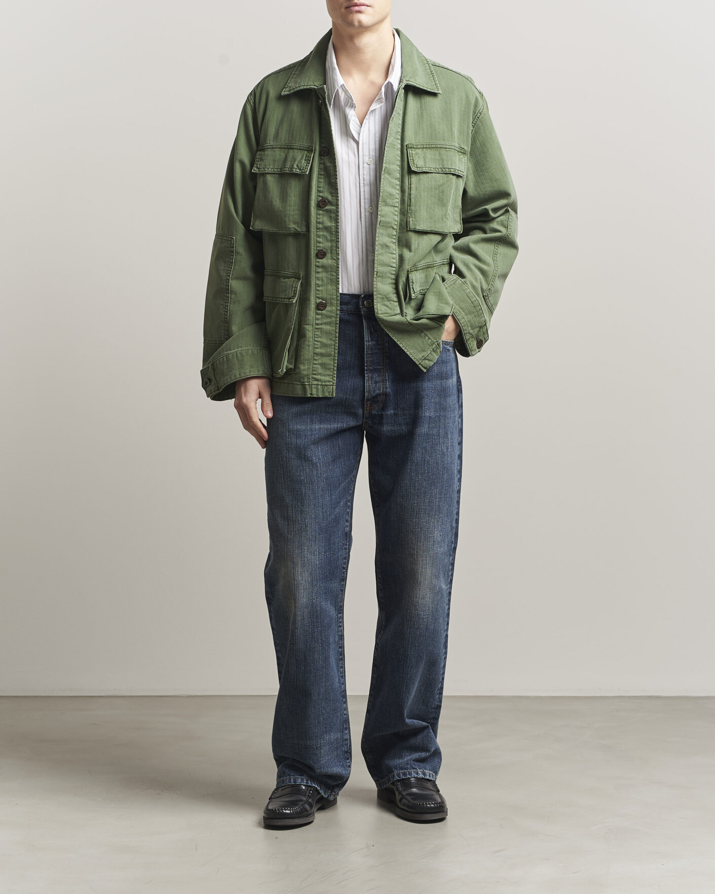 Men | Jeans | Jeanerica | VM009 Vega Jeans Dark Blue Righe