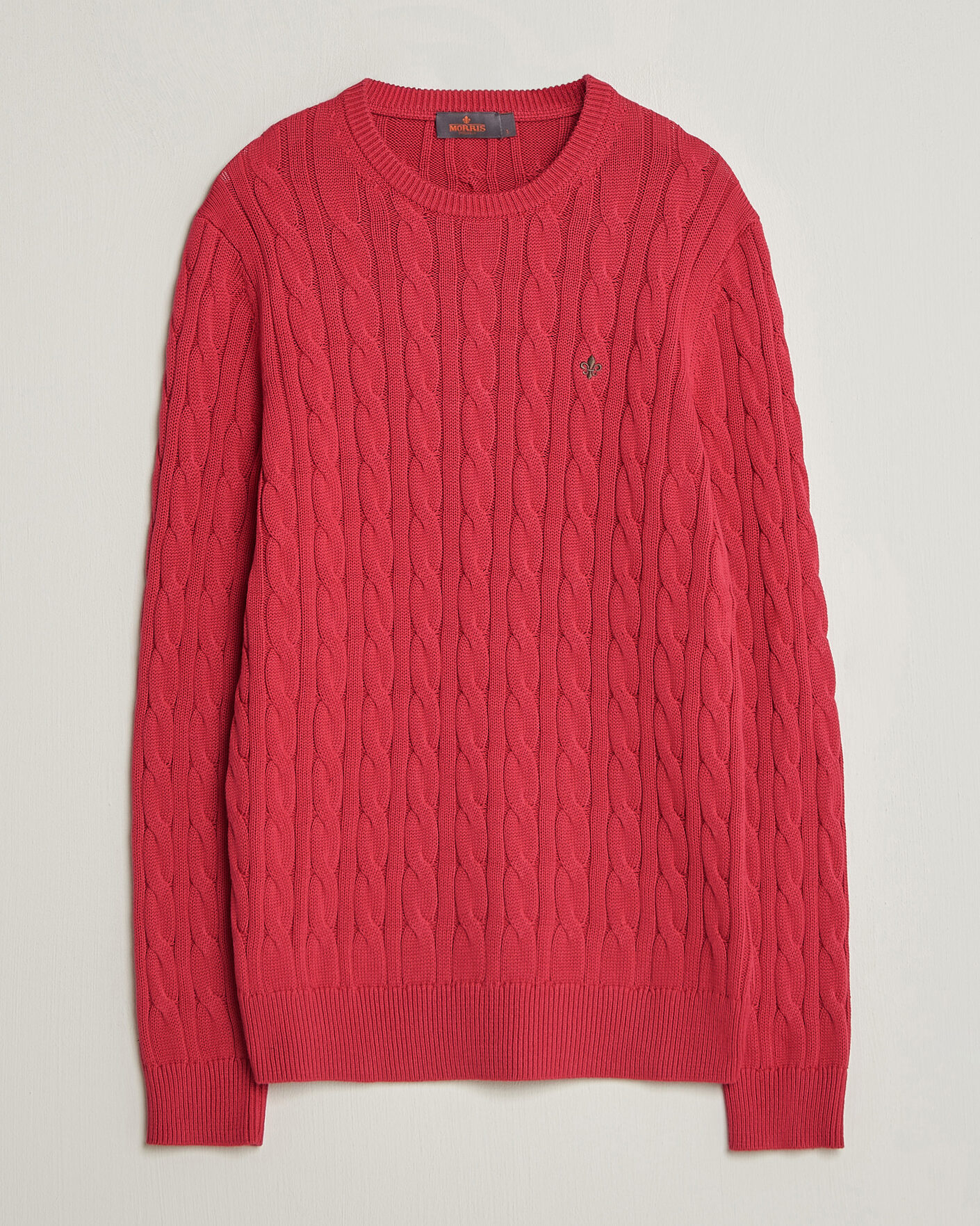 Men | Sweaters & Knitwear | Morris | Ethan Cable Oneck Red