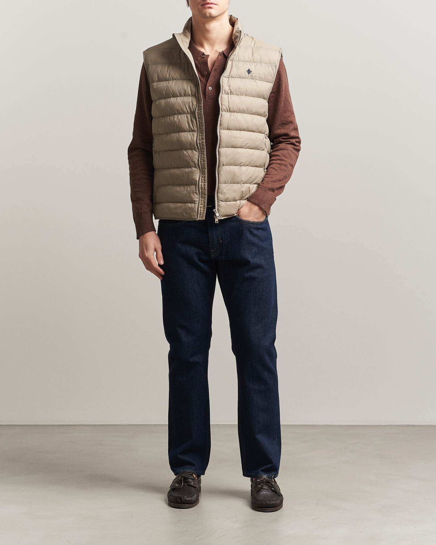 Morris Norfolk Liner Vest Khaki at CareOfCarl.com