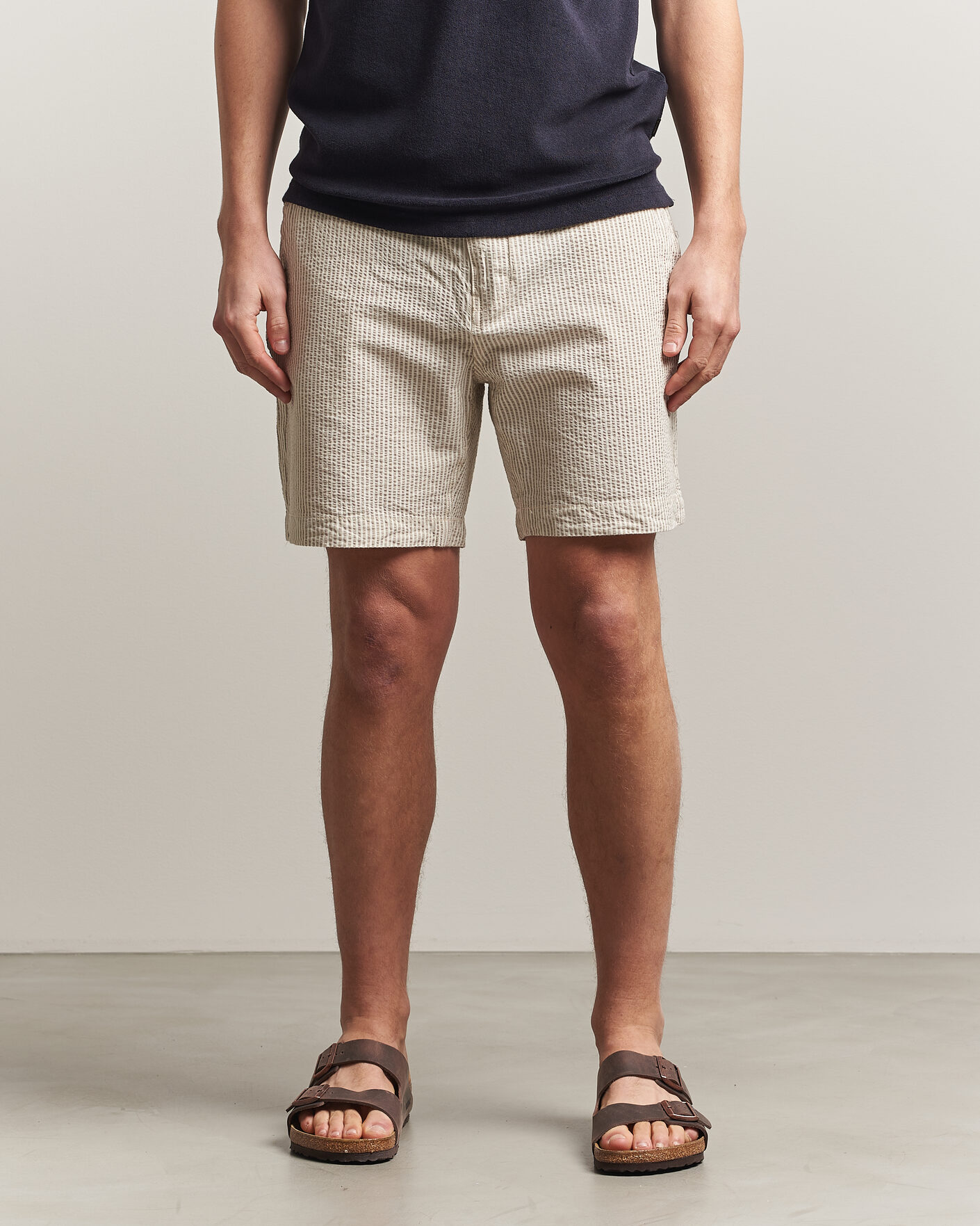 Men | Shorts | Morris | Fenix Seersucker Shorts Khaki