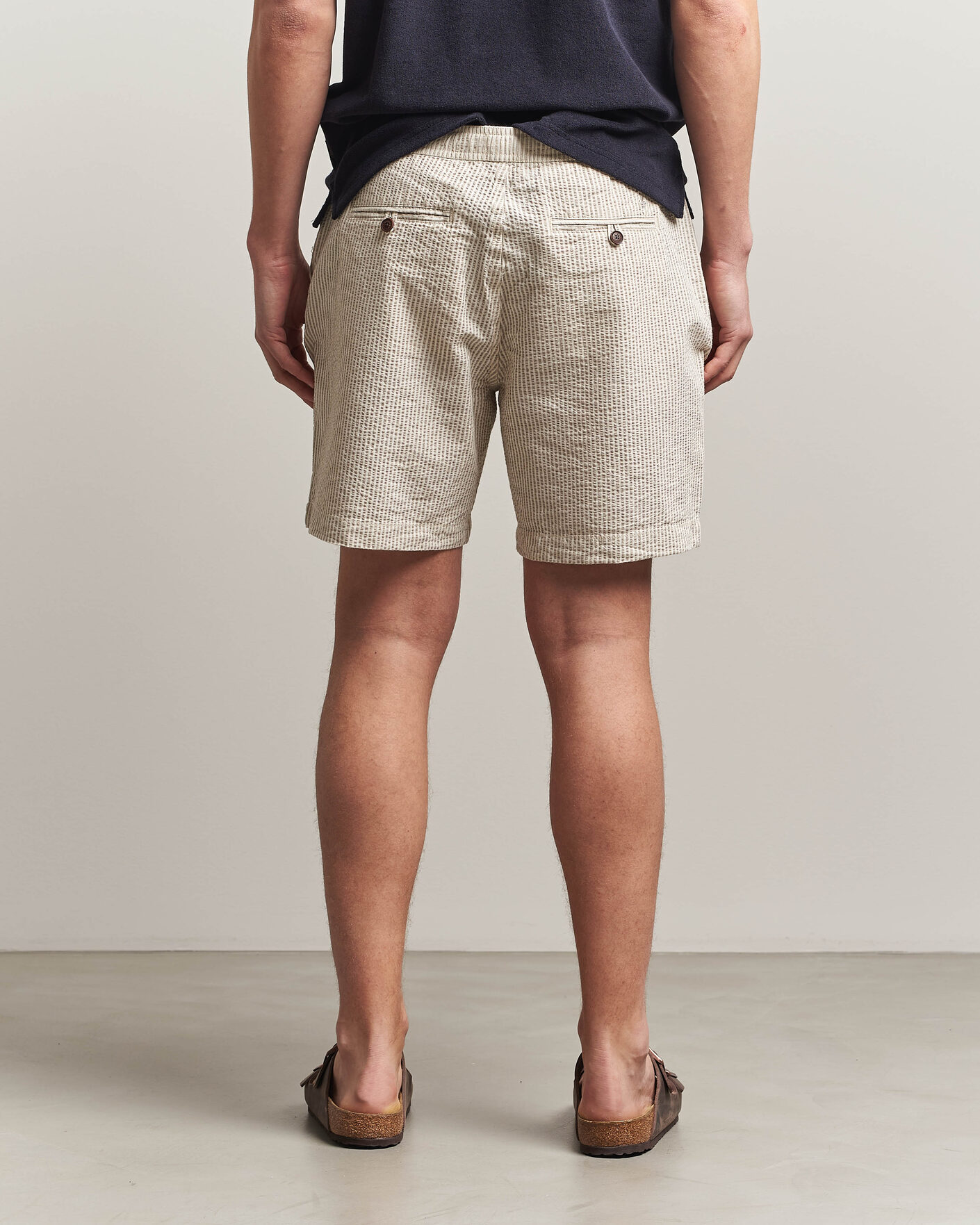 Men | Shorts | Morris | Fenix Seersucker Shorts Khaki