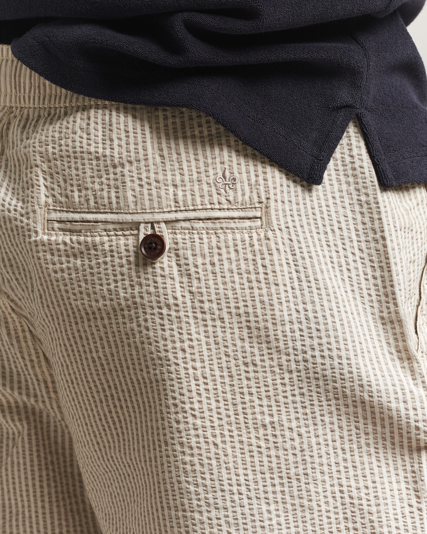 Men | Shorts | Morris | Fenix Seersucker Shorts Khaki