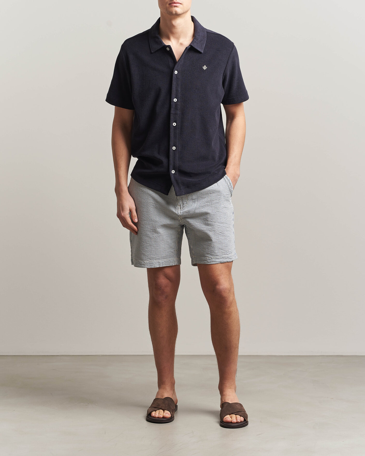 Men | Shorts | Morris | Fenix Seersucker Shorts Light Blue