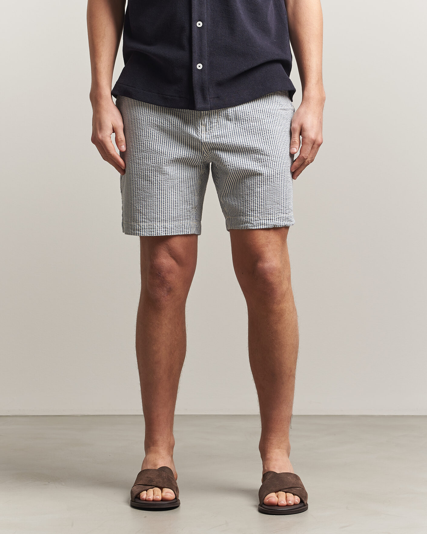 Men | Shorts | Morris | Fenix Seersucker Shorts Light Blue