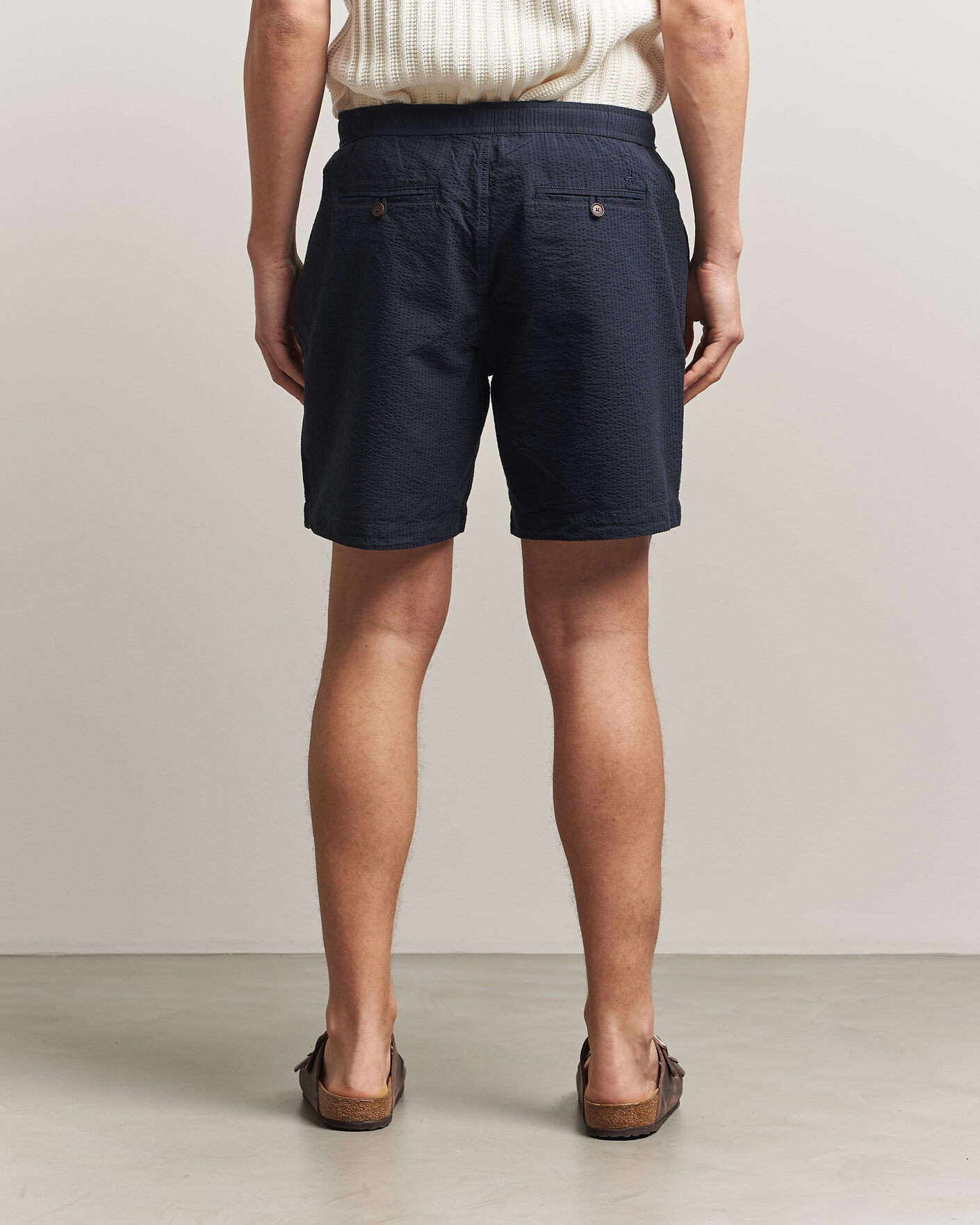 Men | Shorts | Morris | Fenix Seersucker Shorts Dark Blue