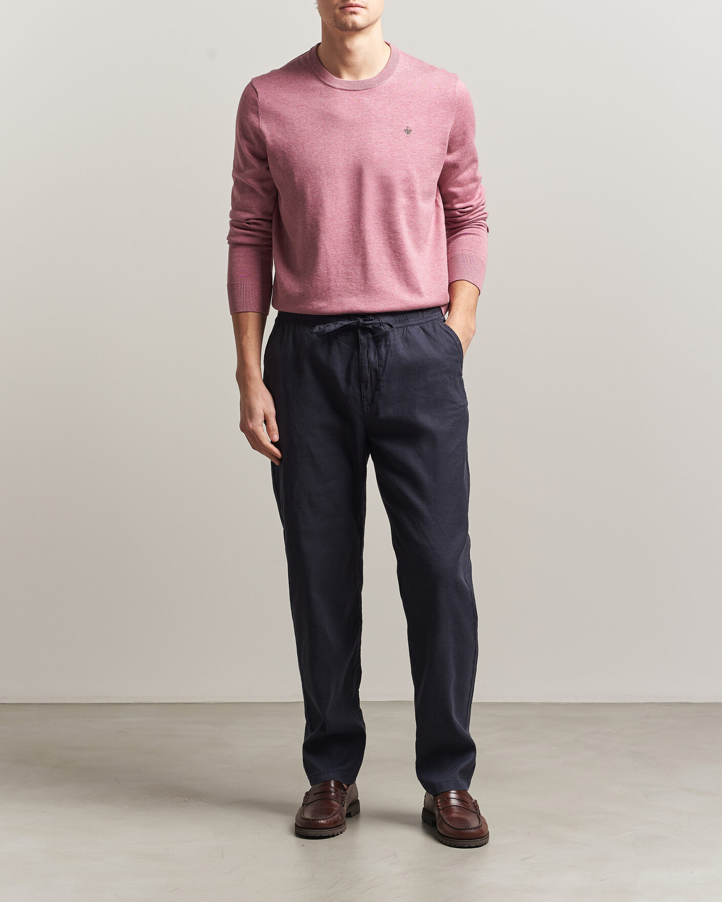 Men | Sweaters & Knitwear | Morris | Riley Oneck Pink