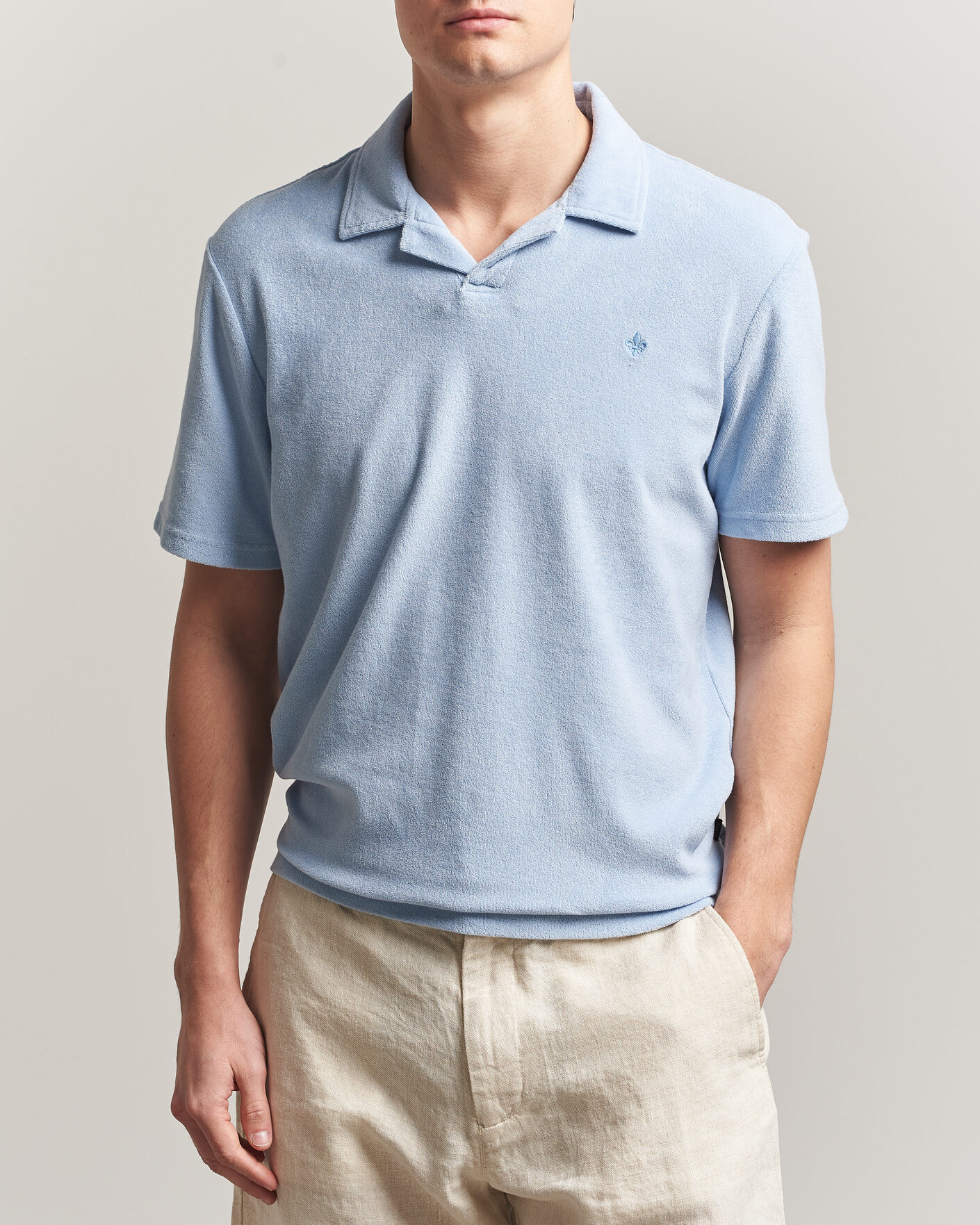 Men | Polo Shirts | Morris | Delon Terry Shirt Light Blue