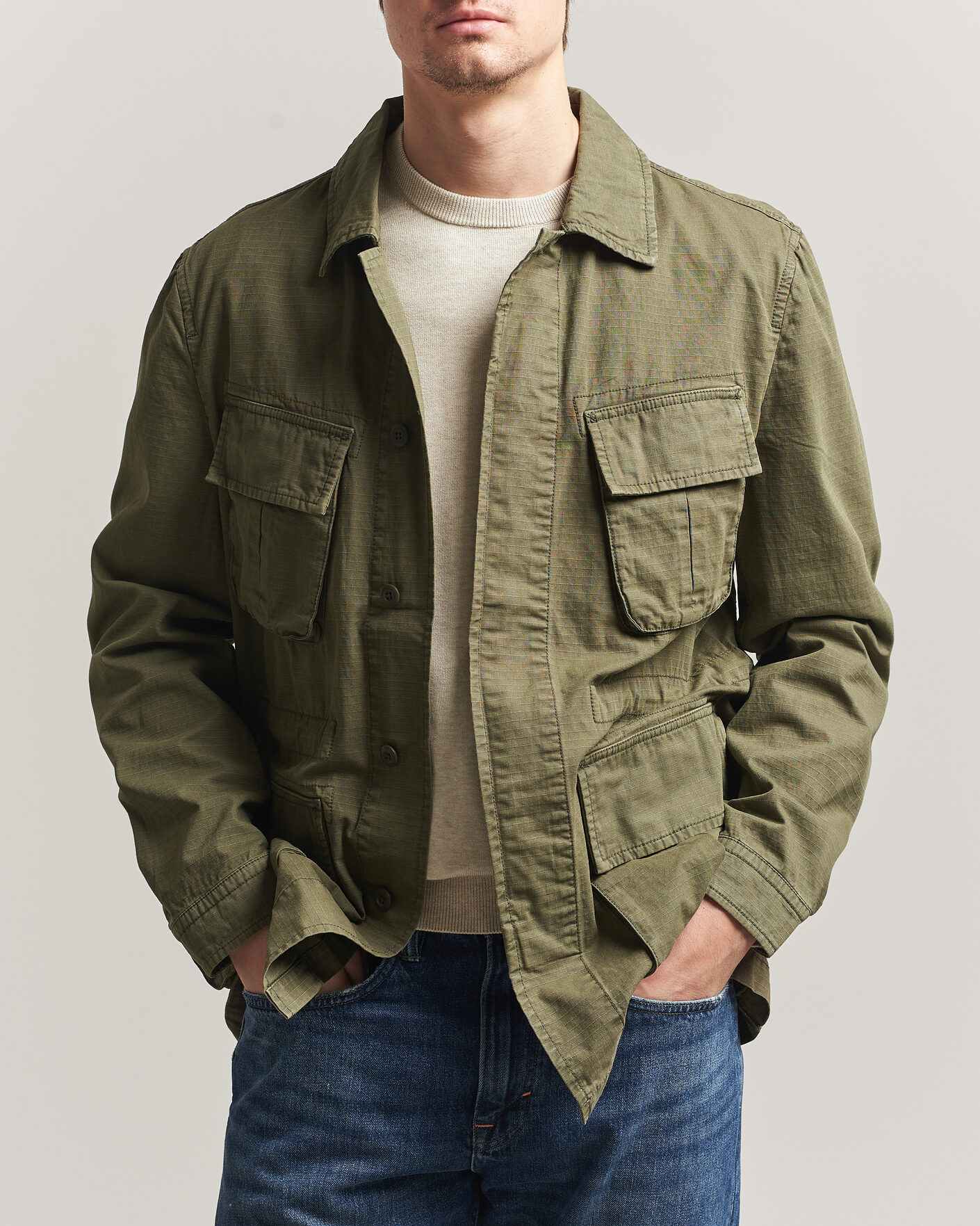 Morris Graham Field Jacket Olive at CareOfCarl.com
