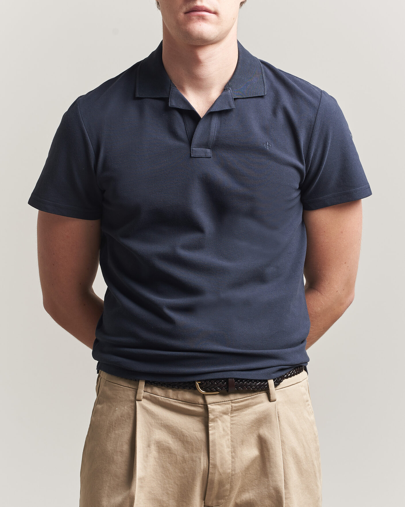 Men | Polo Shirts | Morris | Dylan Pique Dark Blue