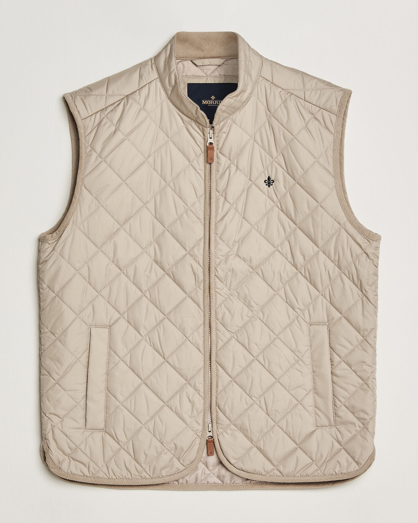 Men | Gilets | Morris | Teddy Quilted Vest Khaki