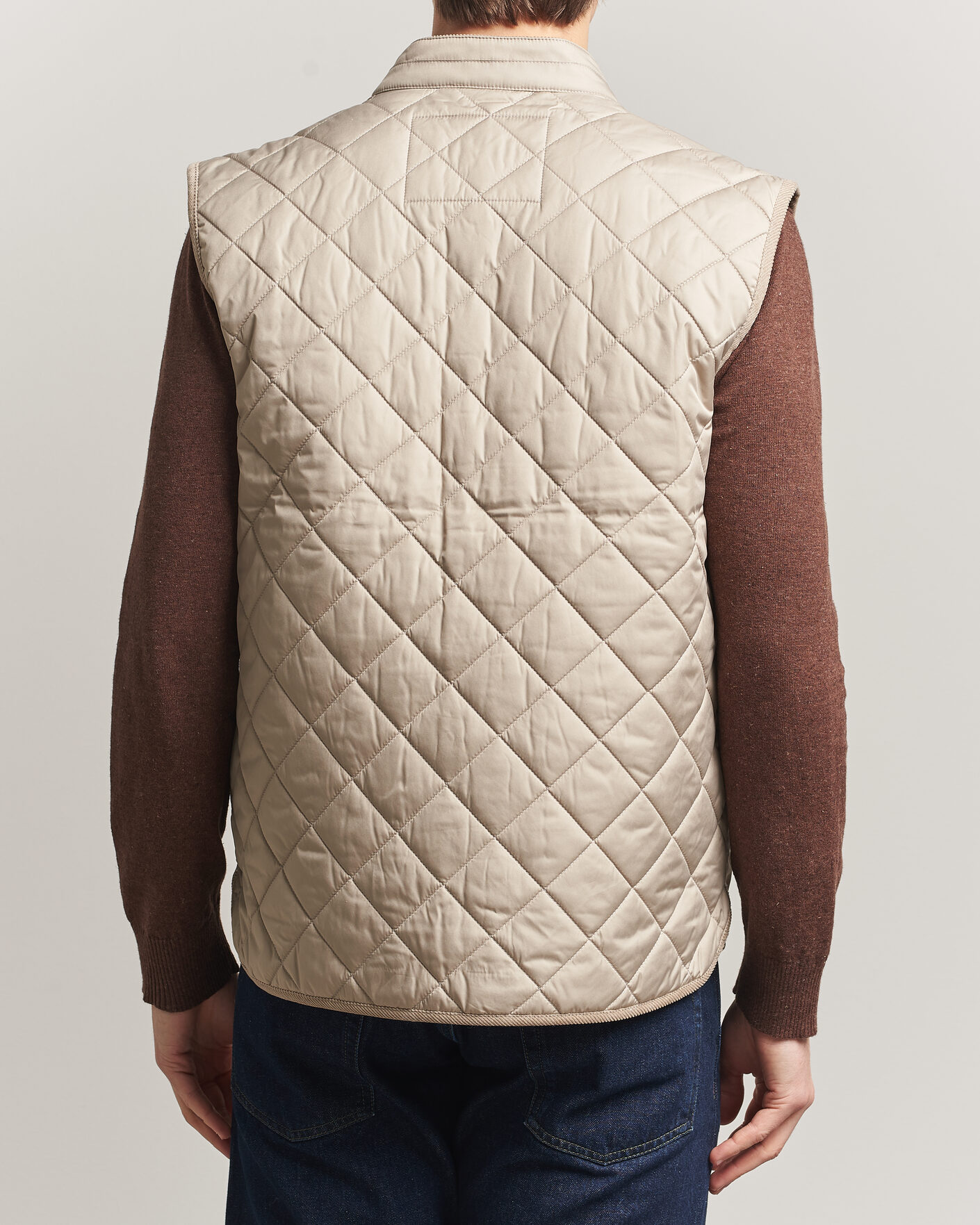 Men | Gilets | Morris | Teddy Quilted Vest Khaki