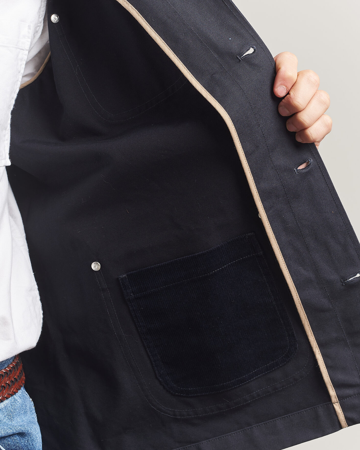 Morris Belmont Wax Shirt Jacket Navy at CareOfCarl.com