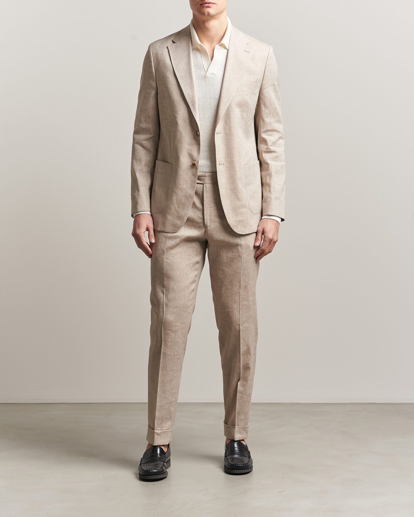 Men | Trousers | Morris | Jack Linen Trousers Khaki