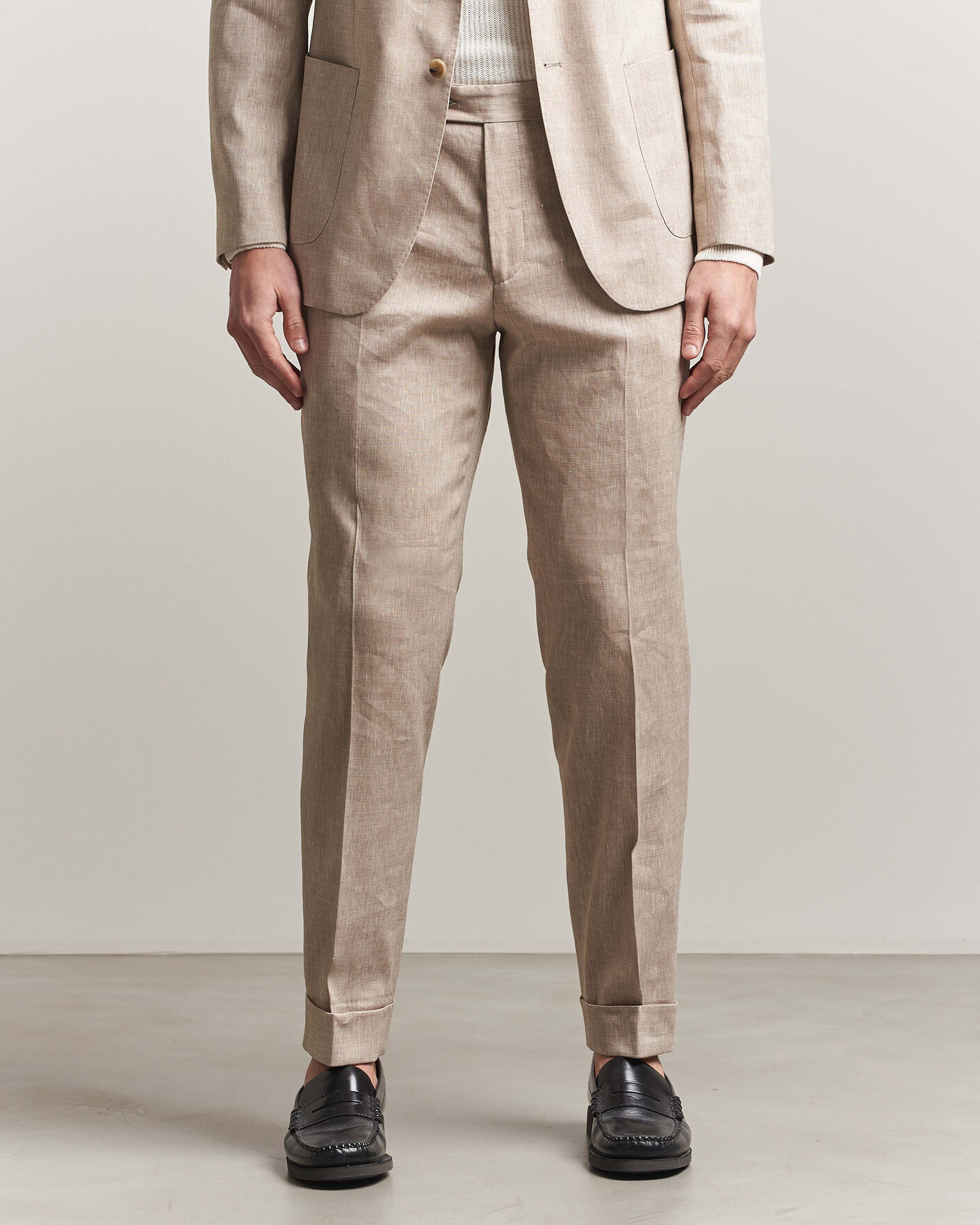 Men | Trousers | Morris | Jack Linen Trousers Khaki