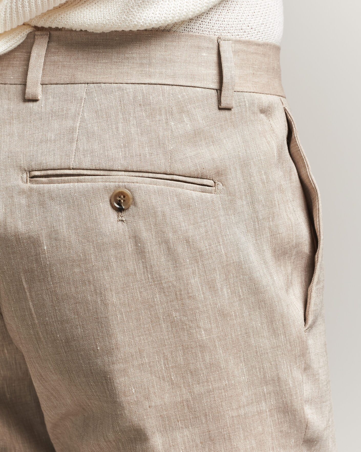 Men | Trousers | Morris | Jack Linen Trousers Khaki