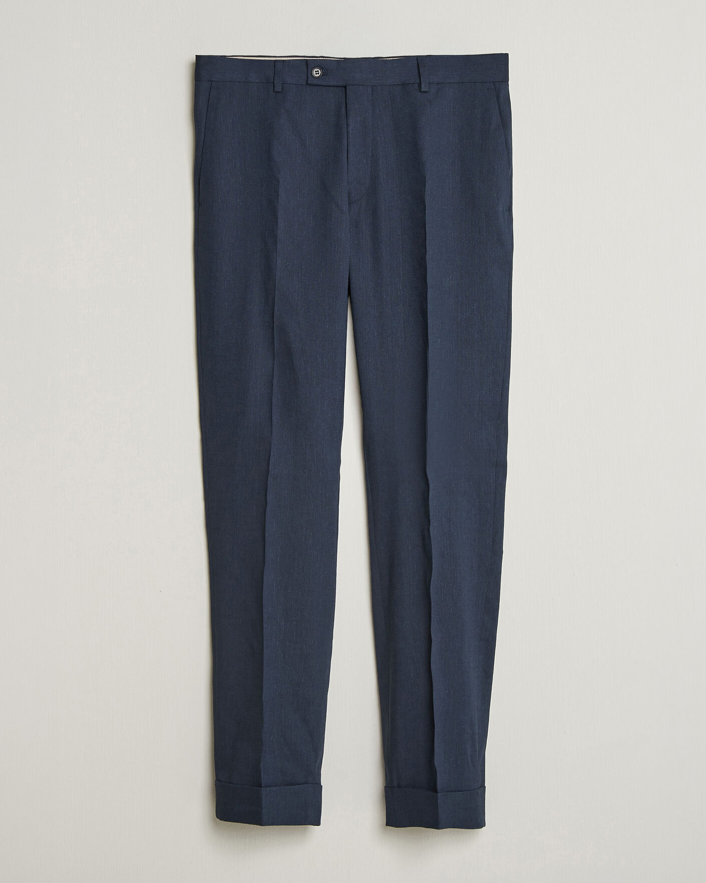 Men | Trousers | Morris | Jack Linen Trousers Navy