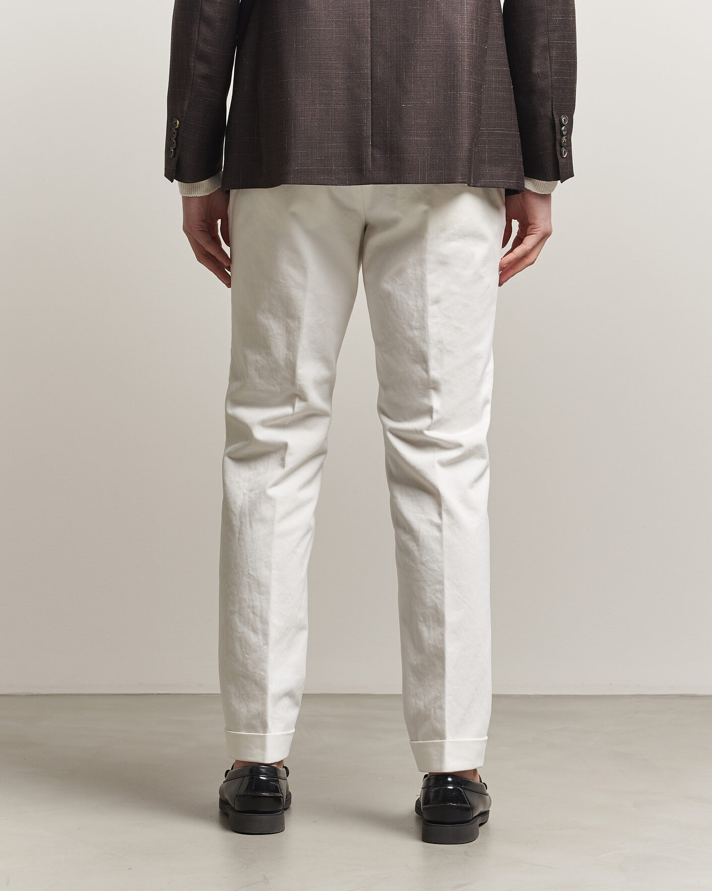 Men | Trousers | Morris | Jack Cotton Trousers Off White