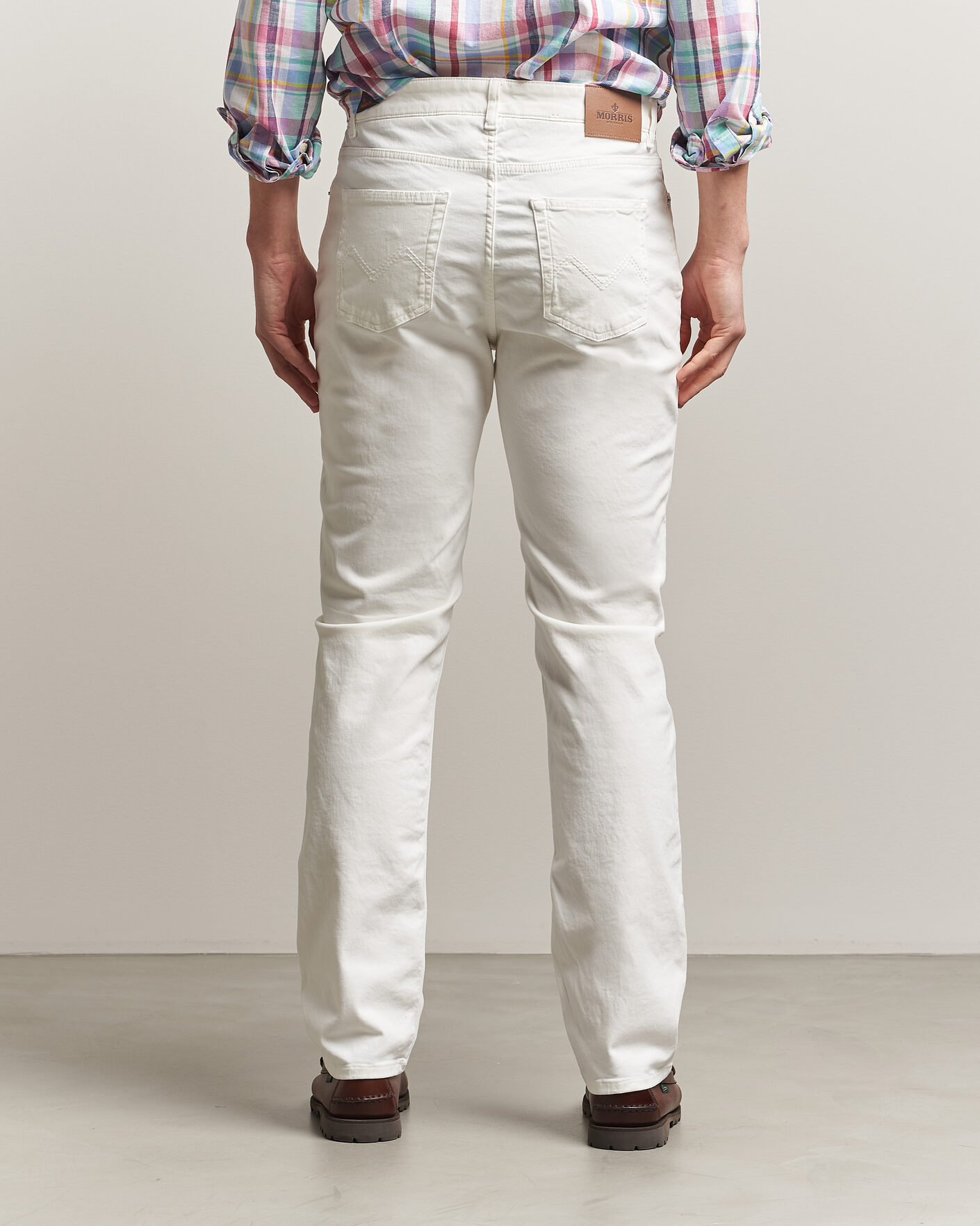 Men | Jeans | Morris | James Brushed 5-Pocket Jeans Off White