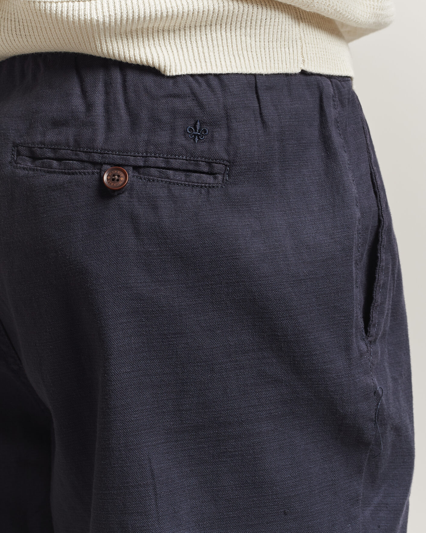Men | Trousers | Morris | Fenix Linen Trousers Navy