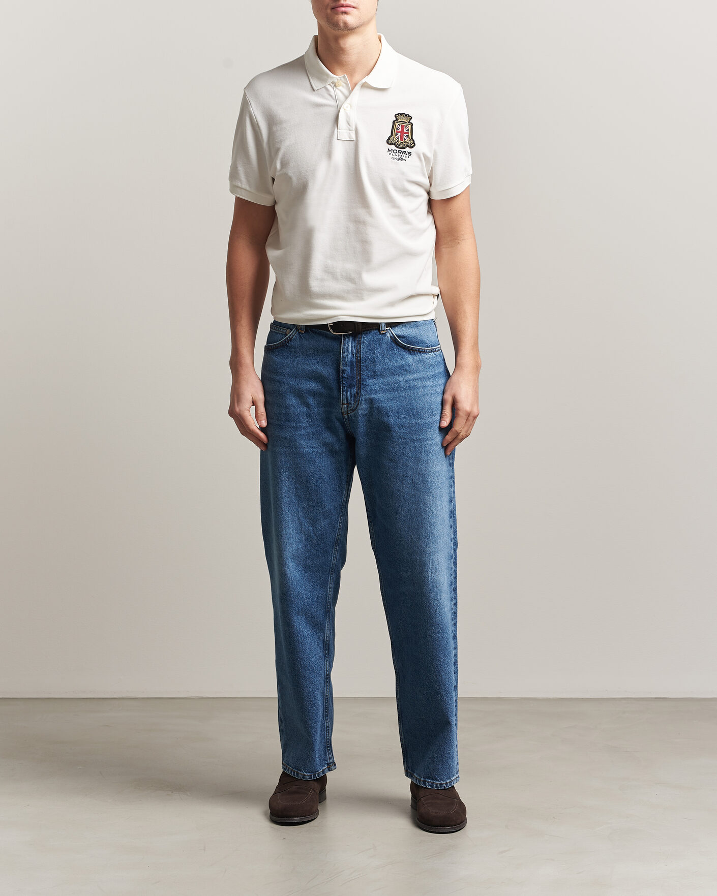 Men | Polo Shirts | Morris | Barton Pique Off White