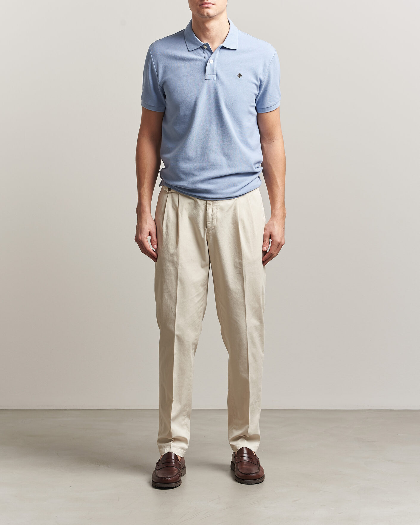Men | Polo Shirts | Morris | New Pique Light Blue