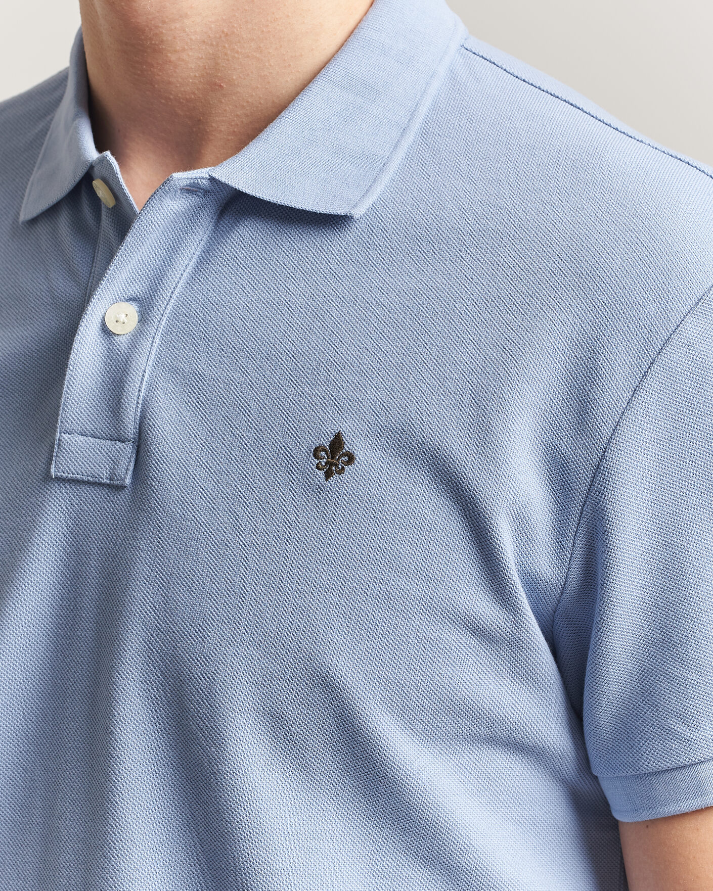 Men | Polo Shirts | Morris | New Pique Light Blue