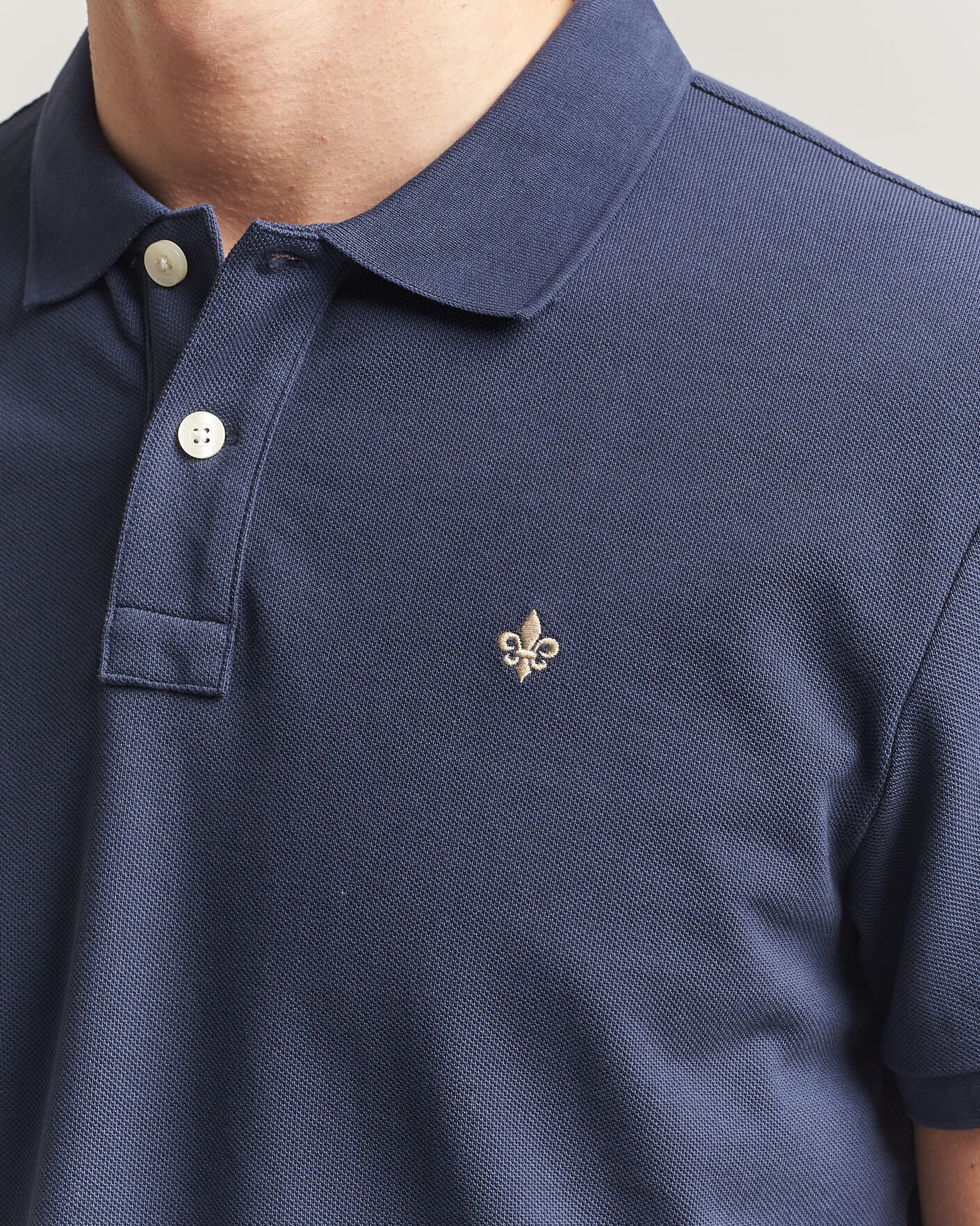 Men | Polo Shirts | Morris | New Pique Dark Blue