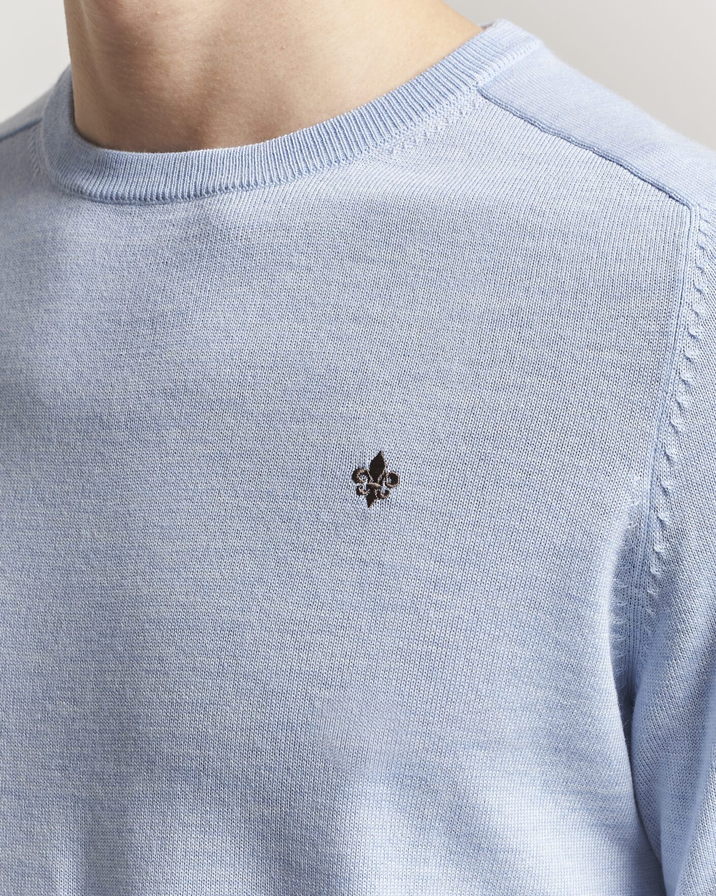 Men | Sweaters & Knitwear | Morris | Merino Oneck Light Blue