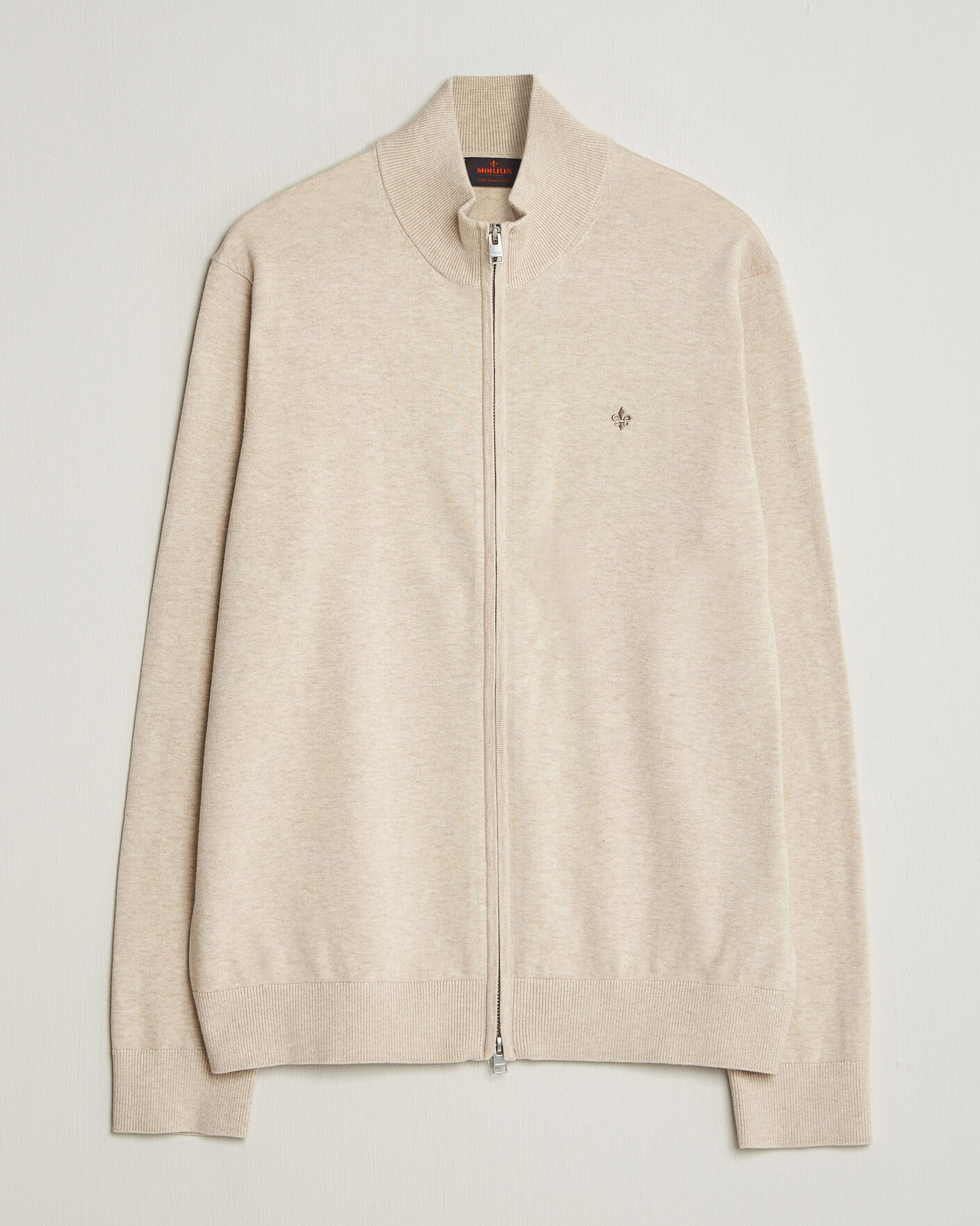 Men | Sweaters & Knitwear | Morris | Riley Zip Cardigan Khaki