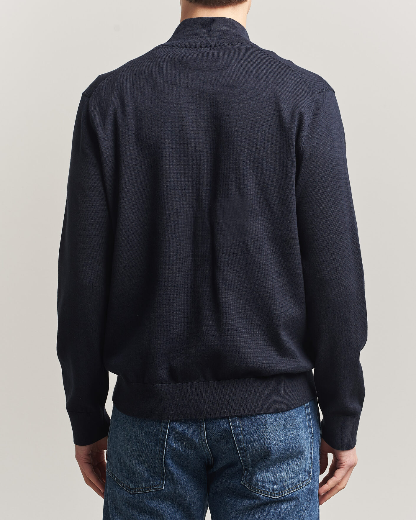 Men | Sweaters & Knitwear | Morris | Riley Zip Cardigan Navy