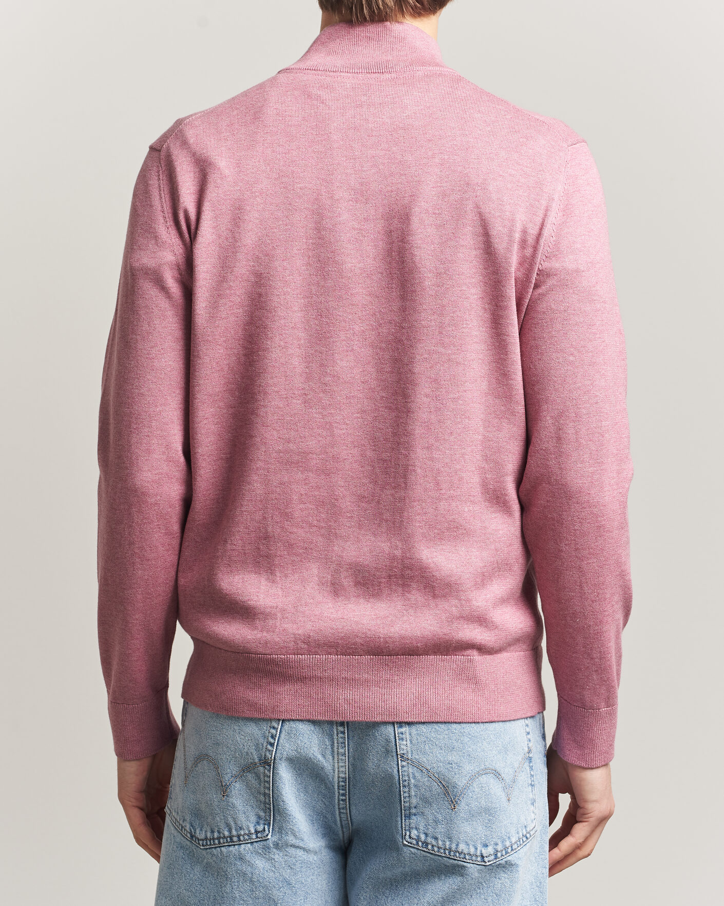 Men | Sweaters & Knitwear | Morris | Riley Half-Zip Pink