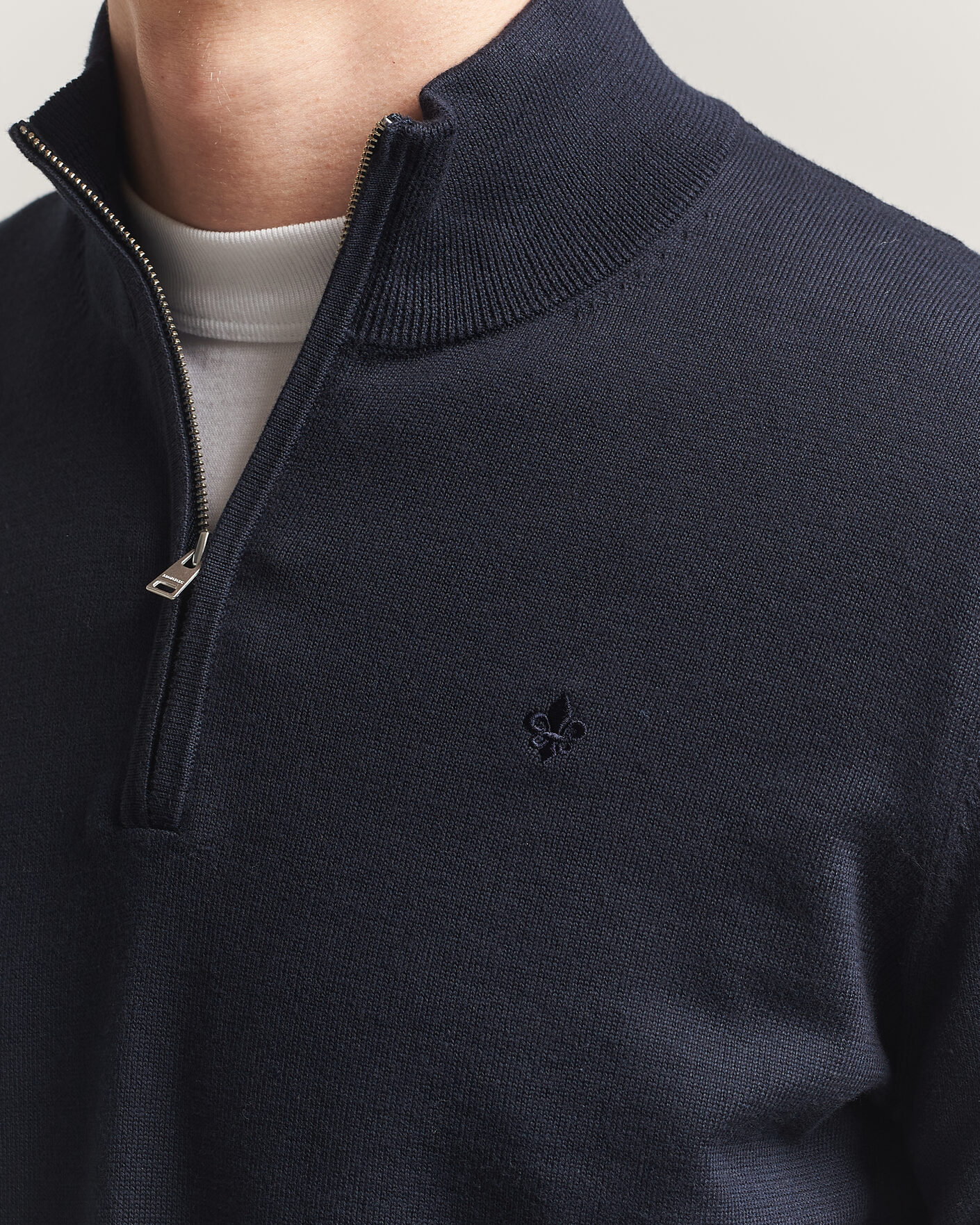 Men | Sweaters & Knitwear | Morris | Riley Half-Zip Navy