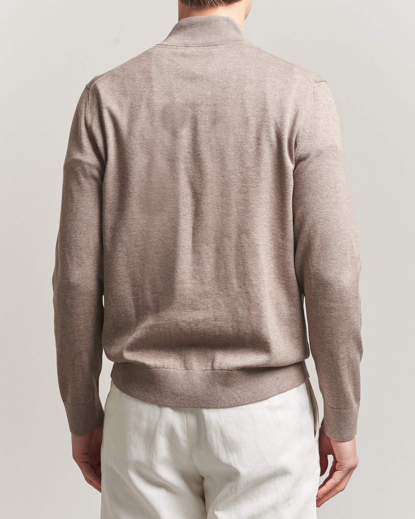 Men | Sweaters & Knitwear | Morris | Riley Half-Zip Brown