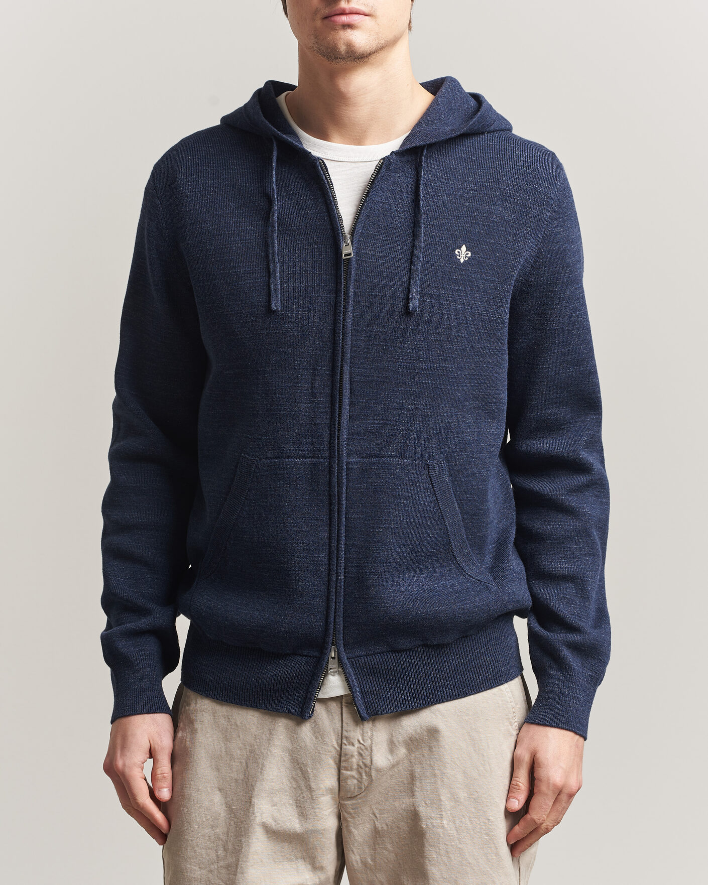 Men | Sweaters & Knitwear | Morris | Randall Full-Zip Hoodie Navy