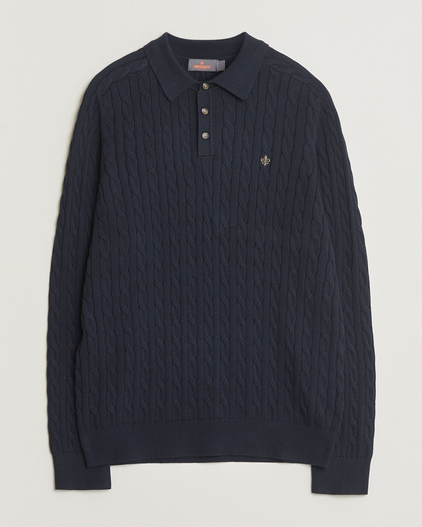 Men | Sweaters & Knitwear | Morris | Lancaster Cable Polo Navy